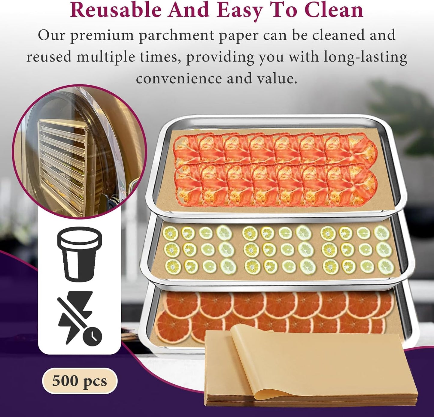 500 Packs Freeze Dryer Tray Mats For Harvest Right Freeze Dryer Accessories for Small Trays, Parchment Sheets, Freeze Dryer Tray Mats for Harvest Right